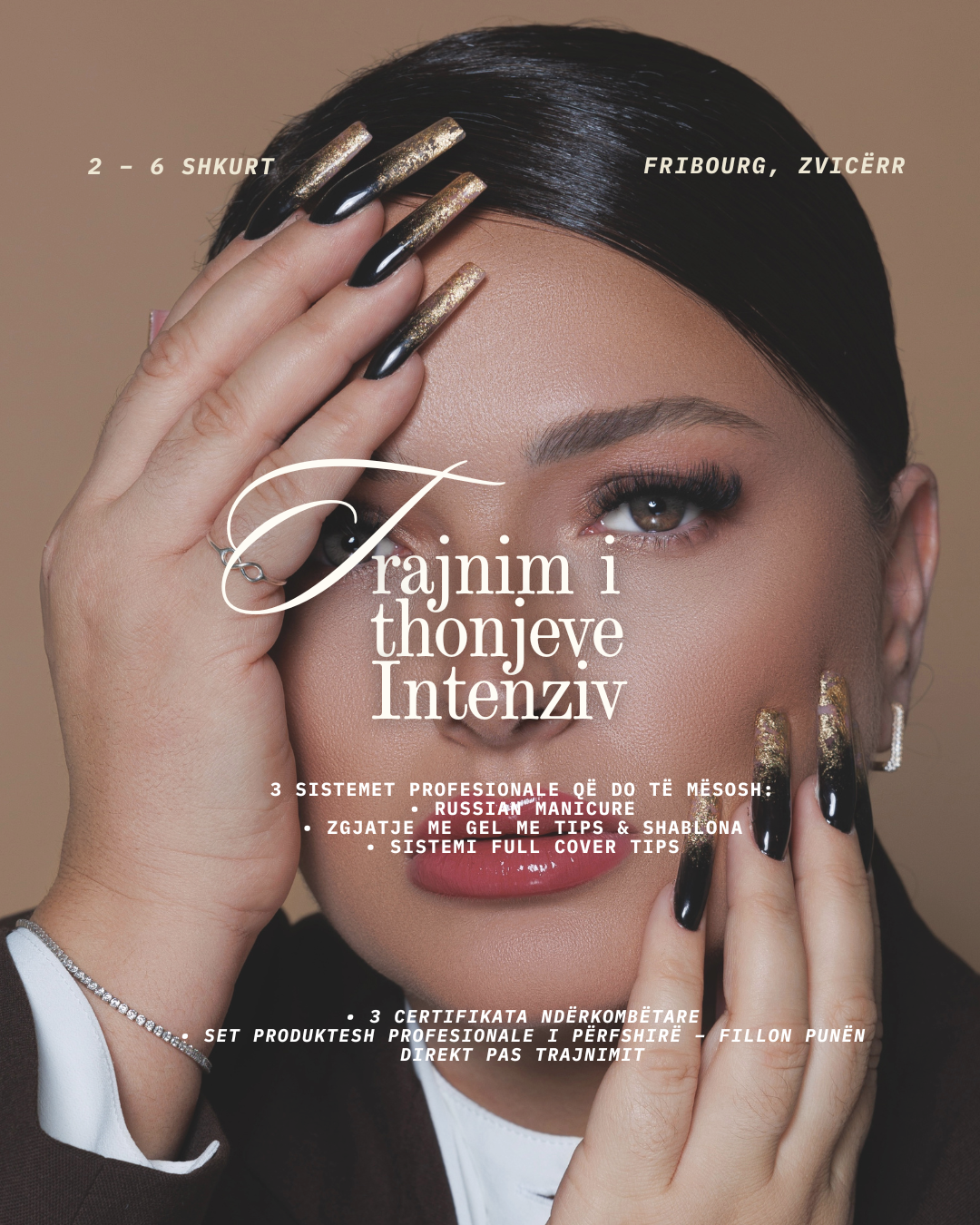 Trajnim Intensiv Profesional për Thonj – Fribourg, Zvicër (2–6 Shkurt)